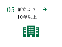 創立より10年以上